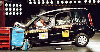 EuroNCAP: Full pott - men kritik till Skoda