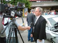 Euro NCAP-krockade bilar visas i Stockholm