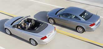 Volvo C70 är visad för pressen