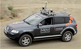 Förarlös biltävling i USA