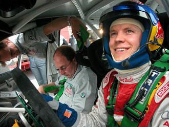 Ekström kör Skodas VM-bil i hemligt test