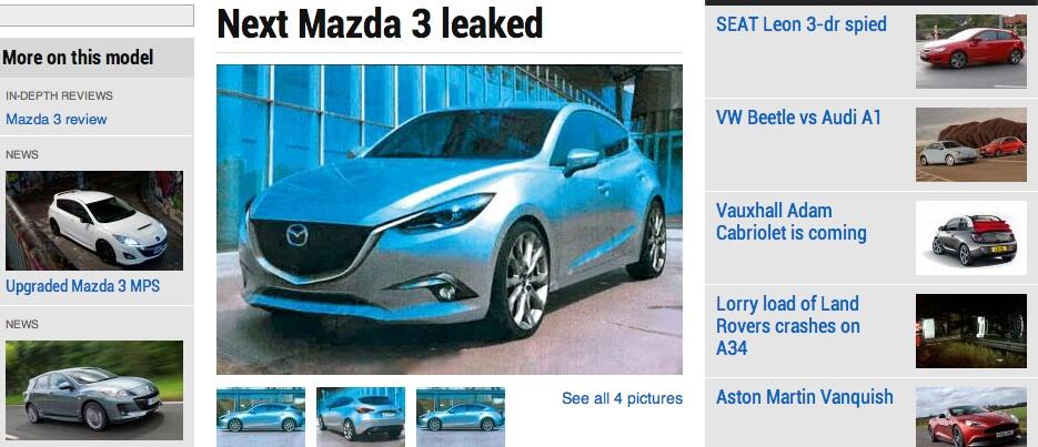 BILDLÄCKA: Här är nya Mazda 3