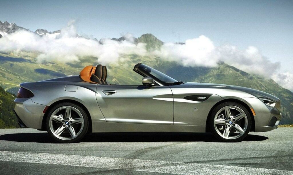 BMW Z4 Roadster i bergsområdet (AI text)