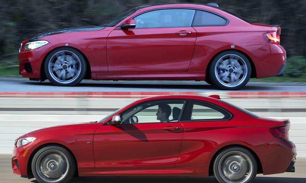 BMW M2 gentemot BMW M2 xDrive (AI text)