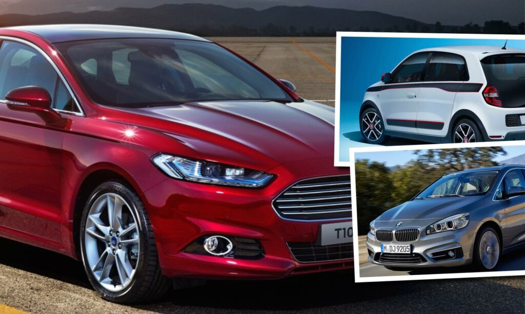 Den nya Ford Mondeo är en kompakthybridbil. (AI text)