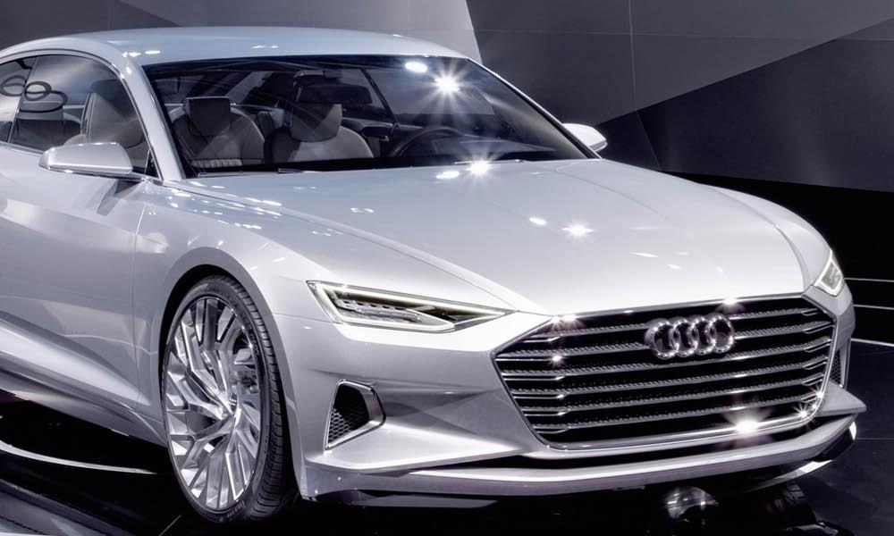 Audi A8-konceptbilen på Detroit Auto Show (AI text)
