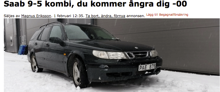En bil i snön (AI text)