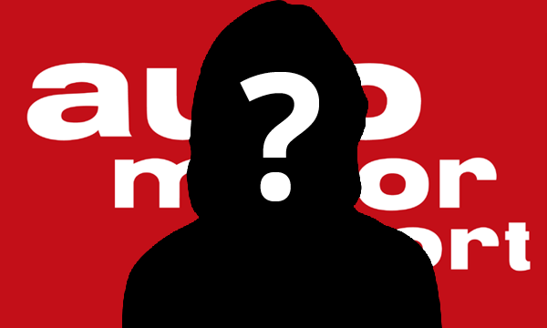 En siluett av en person i svart hoodie med texten "auto motor sport" (AI text)