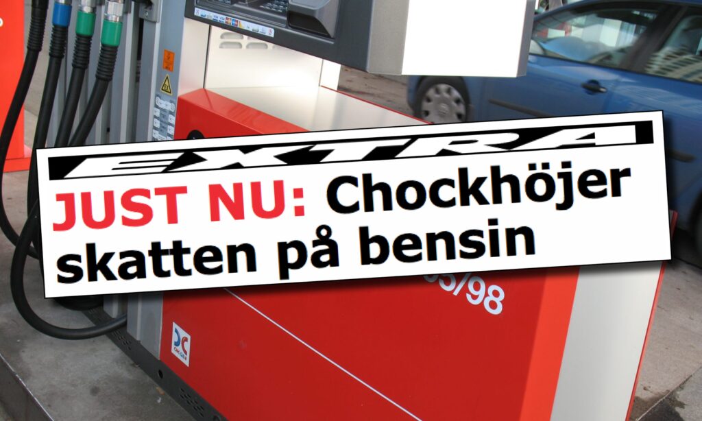 En bil är parkerad vid en bensinstation. (AI text)