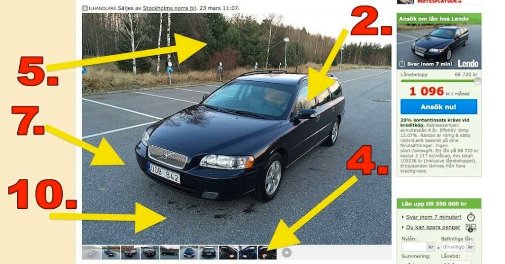 Den här bilden har vi plockat från Blocket. Även om ljuset är rätt så finns det förbättringspotential, minst sagt, för att bilden ska bli mer säljande.