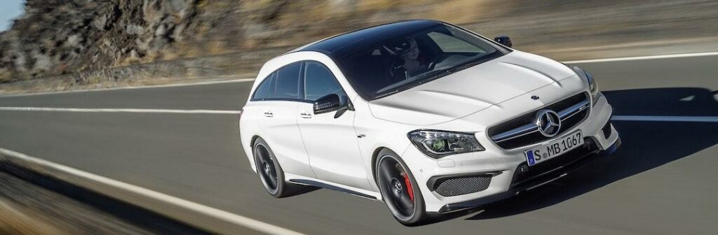 Blixtrande snabb och förvånansvärt praktisk, Mercedes CLA 45 AMG 4Matic Shooting Brake utmanar Audi RS 3 Sportback.