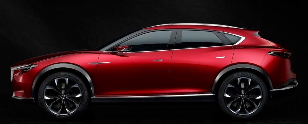 En "ihoptryckt" Mazda CX-5 ger ett helt annat intryck. Koeru är japanska och betyder ungefär "att överträffa". Vad tycks?