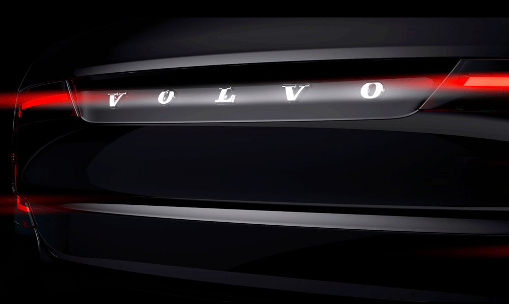 Volvo XC90 X-drive-konceptbil i mörker (AI text)