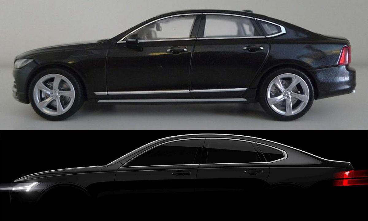 Volvo S90 är en lyxig hybridbil. (AI text)