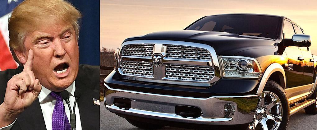 Frifräsaren Donald Trump kör på som en ångvält – förlåt, en Dodge Ram pickup – i det amerikanska presidentvalet. Foto: Ethan Miller/Getty Images