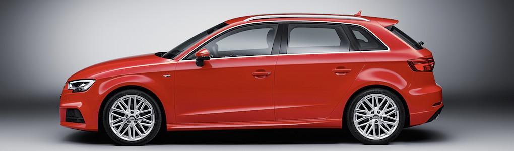 Audi A3 får 16-tumshjul som standard men nu går det att välja till 17, 18 och även 19-tumsfälgar.