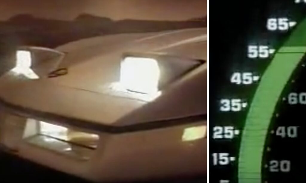 En bil med en hastighetsmätare. (AI text)