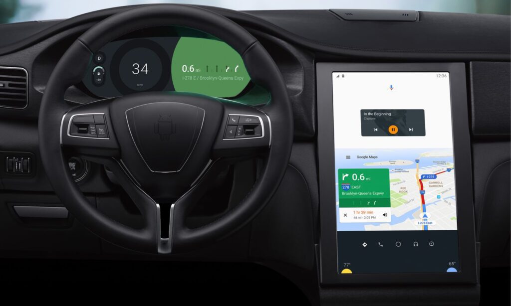 en bil med ratt och instrumentbräda (AI text)