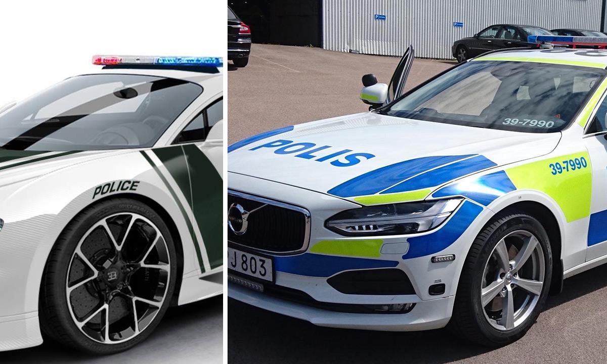 Volvo S90-polisbilar (AI text)