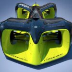 Så här ska den se ut - formelbilen som ska tävla i Roborace. Stora ytor för sponsorer och sensorer. FOTO: Roborace