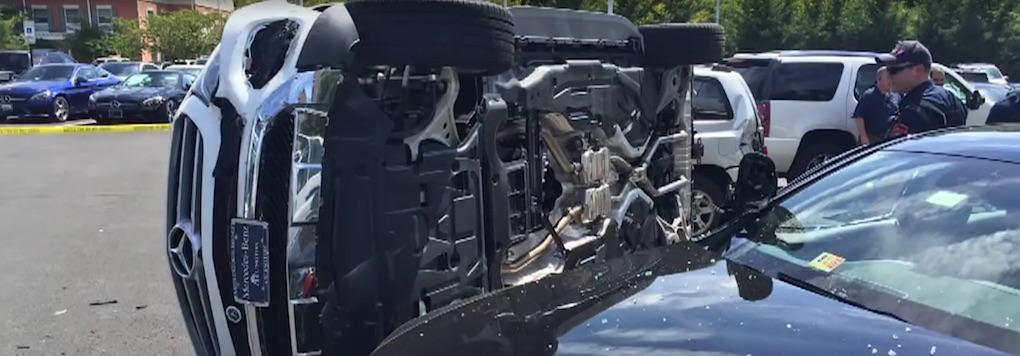 Allt gick på tok men lyckligtvis skadade sig ingen allvarligt vid olyckan.