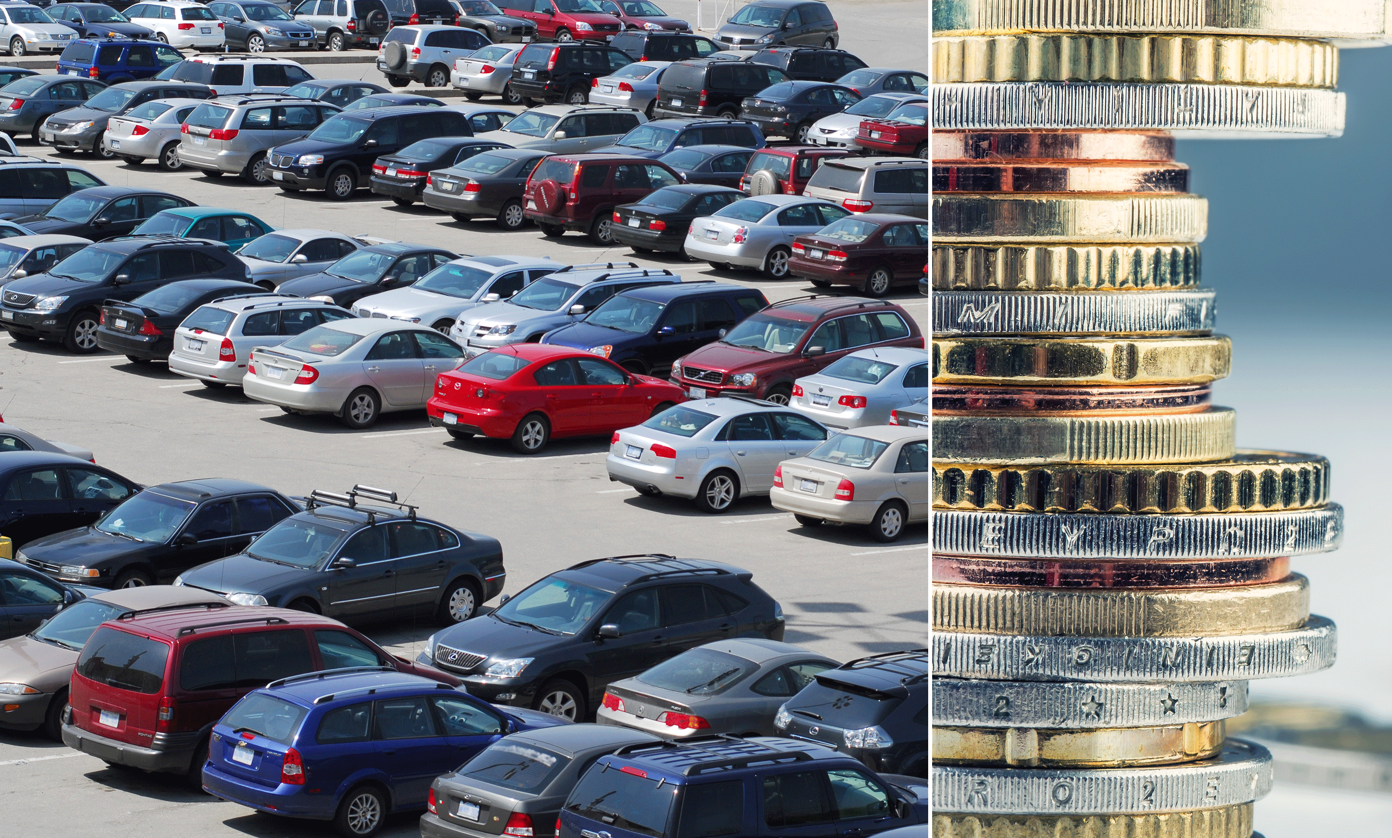 En bil står parkerad i en parkeringsplats. (AI text)