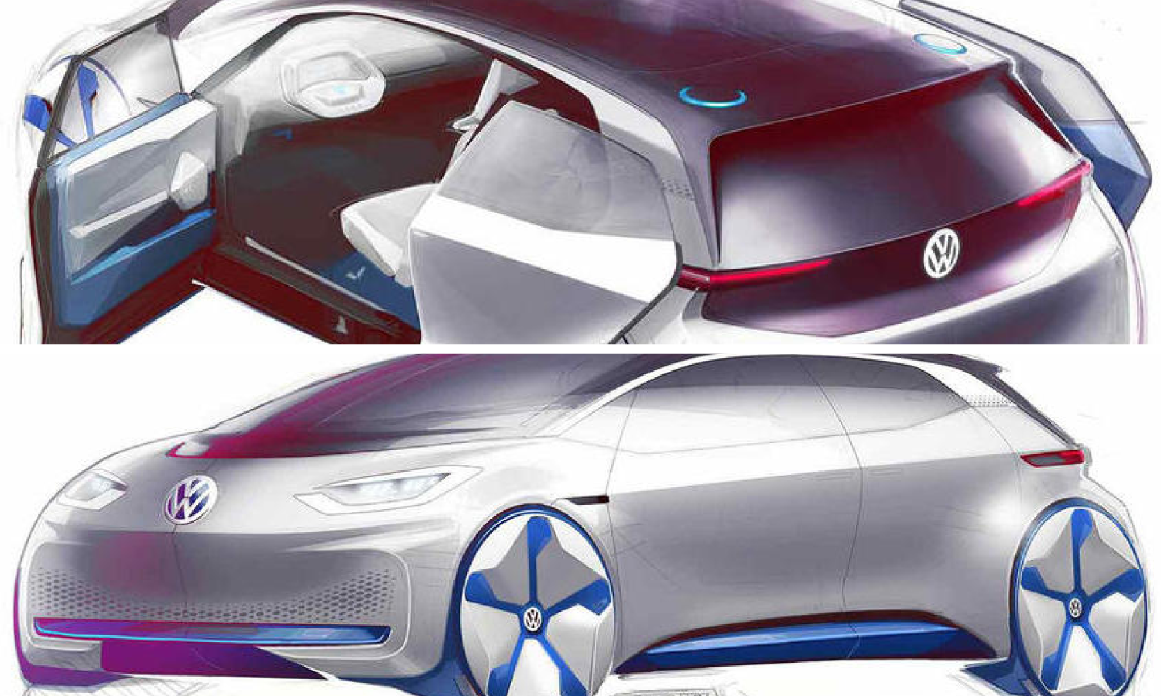En konceptbil med en VW ID. (AI text)