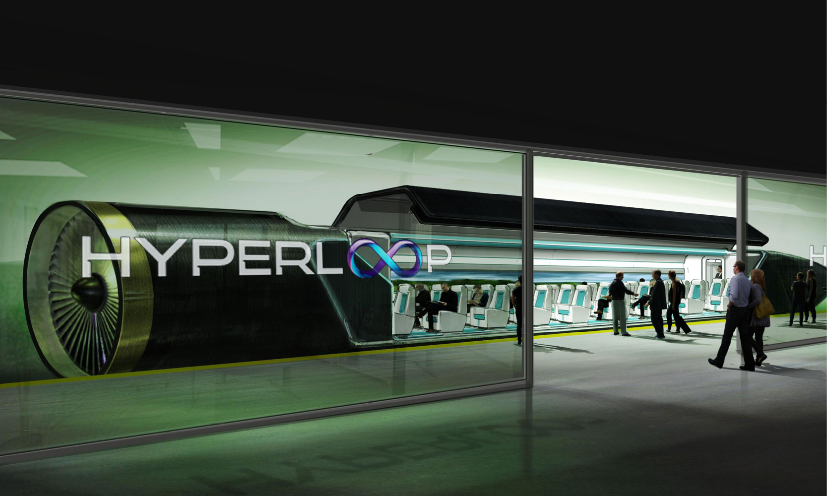 En futuristisk järnvägsstation med en futuristisk tågstation (AI text)