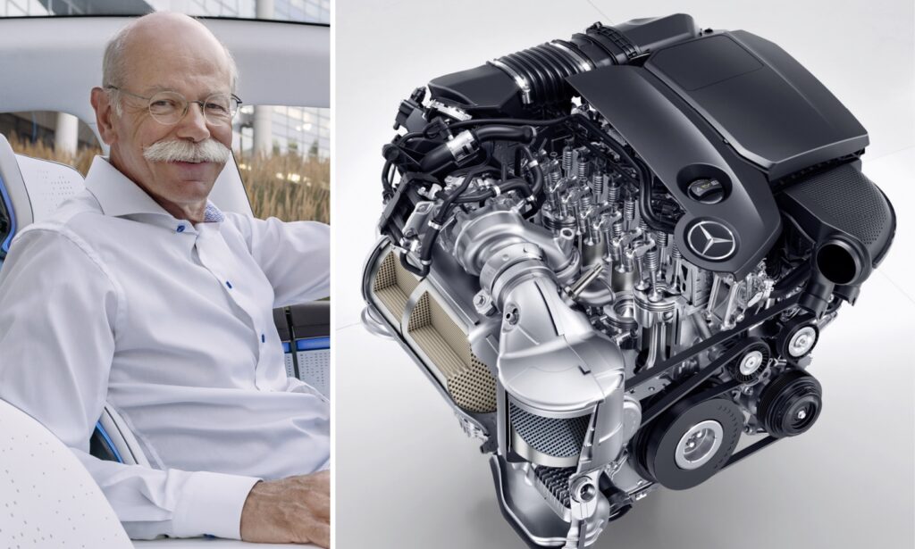 En man i en bil med en (AI text)