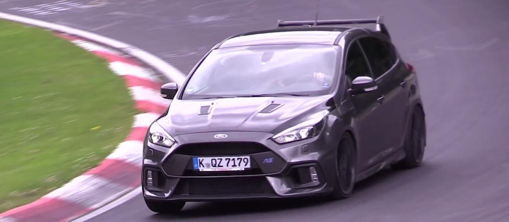 En tidig testversion av nya Focus RS500 fångad på Nürburgring.