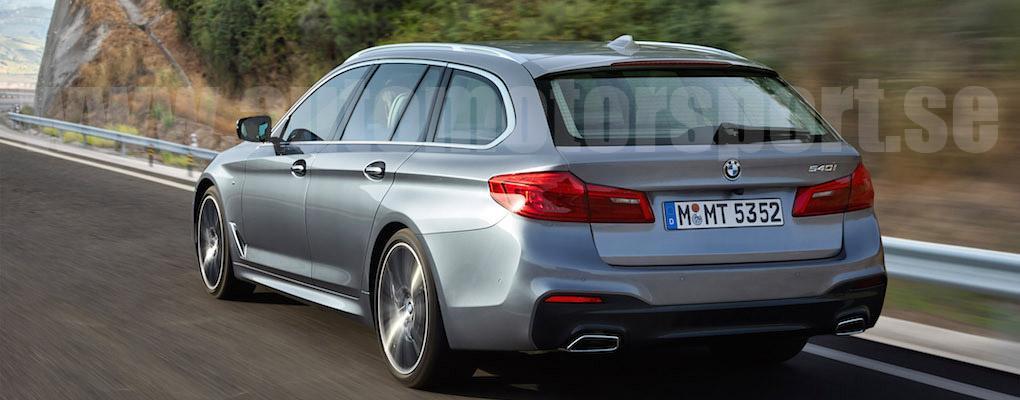 Som vi ser blir det en ganska försiktig förnyelse av BMW 5-serie Touring, G31. Illustration: Schulte Design.