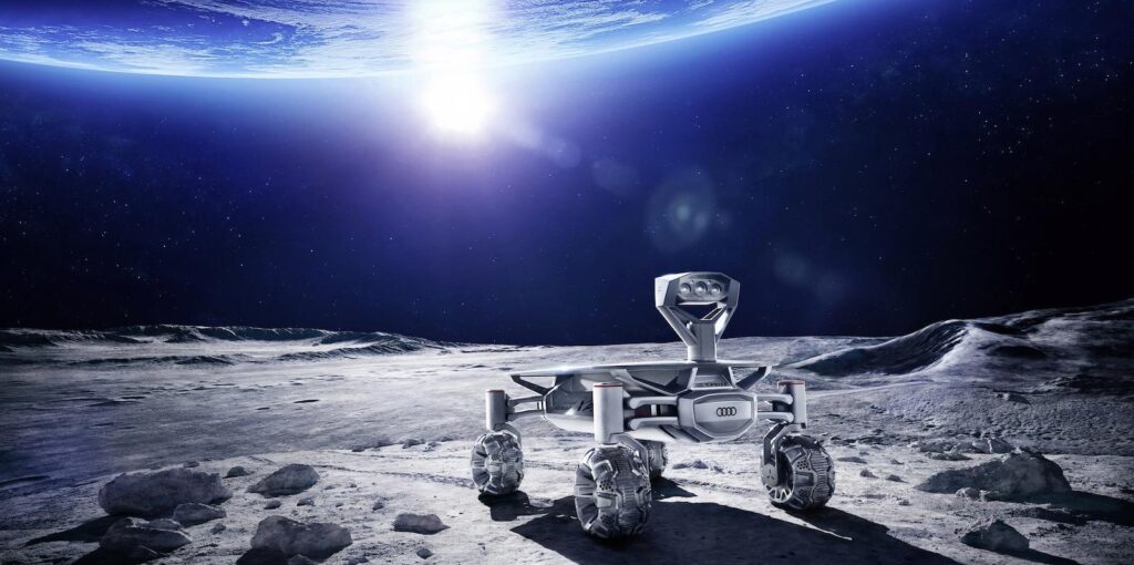 En robot på månen (AI text)