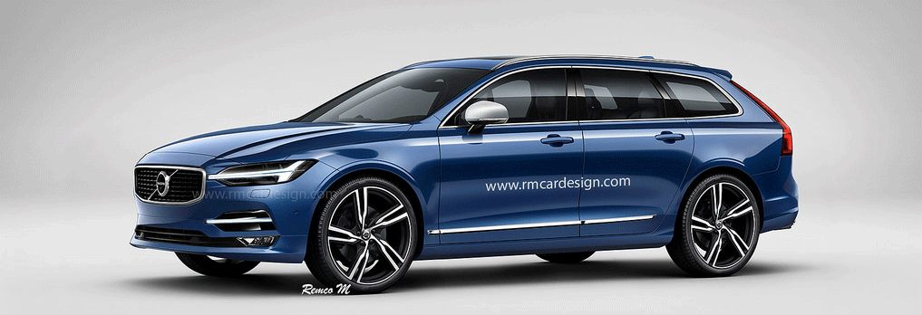 Så här kan en uppdaterad Volvo V60 se ut. Datorillustration: Remco of RM Car Design