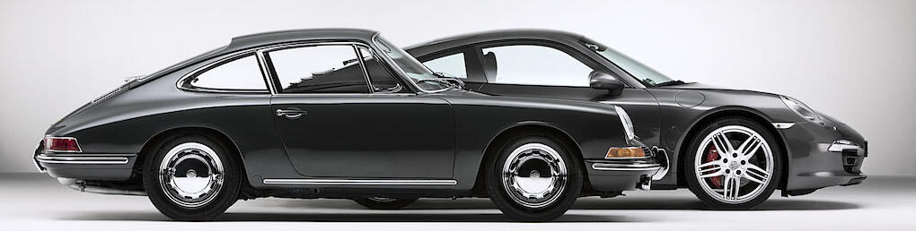 Bilden är hämtad från "Porsche 911 50 Years Edition", från 2013/2014. Höjden på 911:an har som synes inte förändrats.