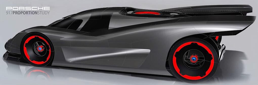 Lite för snygg för att bara vara en skiss, eller hur? Cleber Santos har verkligen fångat själen i Porsche 917.