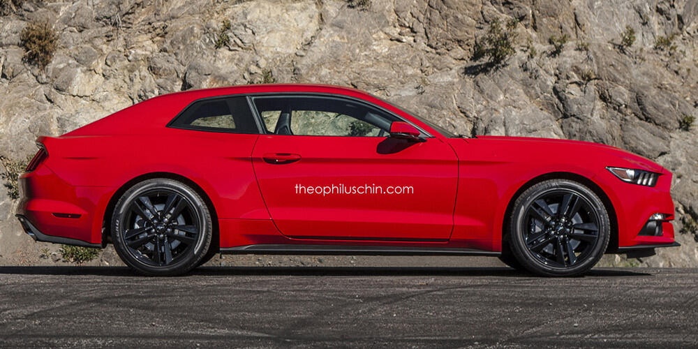 En Ford Mustang Shooting brake alternativt Shooting hatch. Illustration: Theophilus Chin