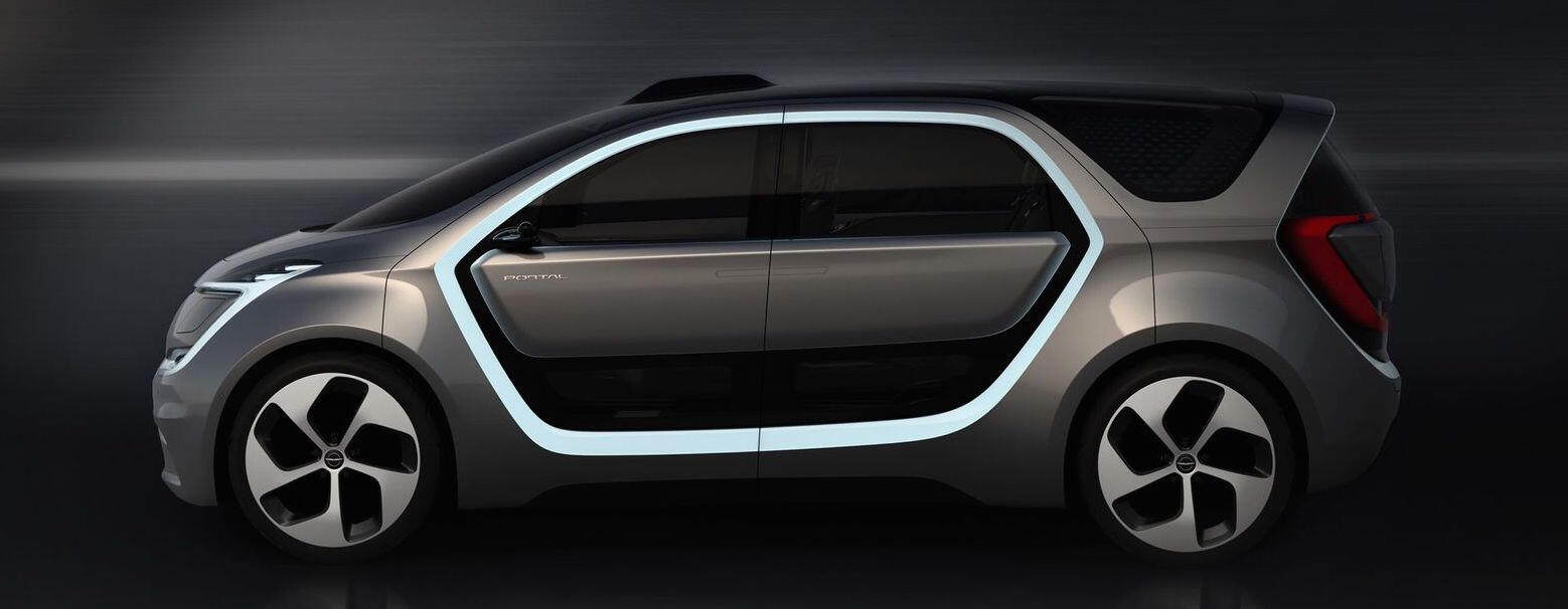 En framtida bil med futuristisk design (AI text)