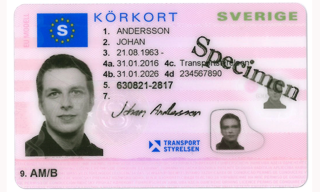 En man med ett svenskt identitetshandling (AI text)