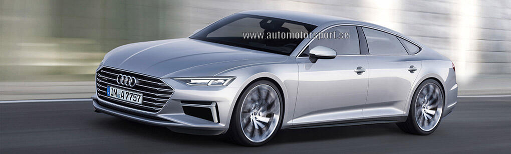 Nya generationen Audi A7 kommer nästa år, 2018. Illustration: Schulte Design.