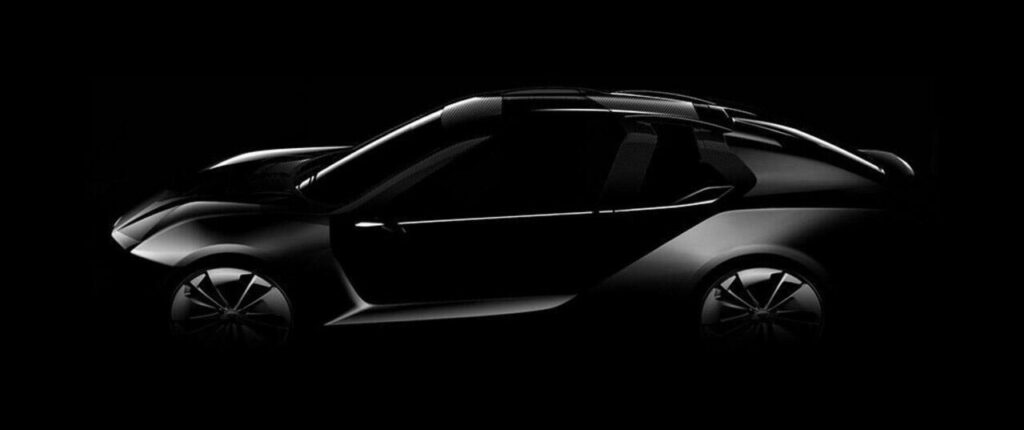 BMW I3-konceptbilen i mörker (AI text)