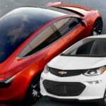 En Chevrolet Volt och en Chevrolet Volt EV (AI text)
