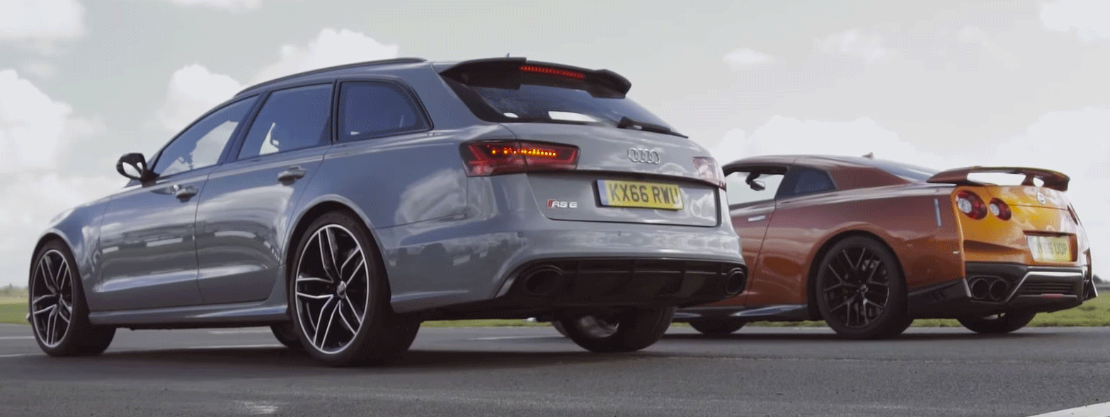 Audi RS4 gentemot Audi (AI text)