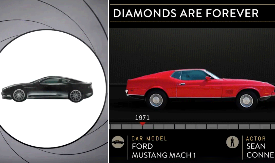 En bil med ett rött diamantmärke på sidan. (AI text)