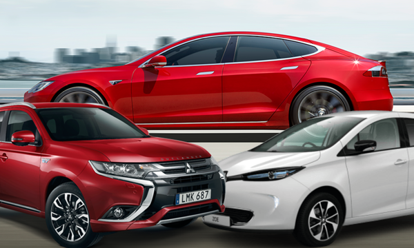 Nybilagedona Tesla Model S och Tesla EV visas i bilden. (AI text)