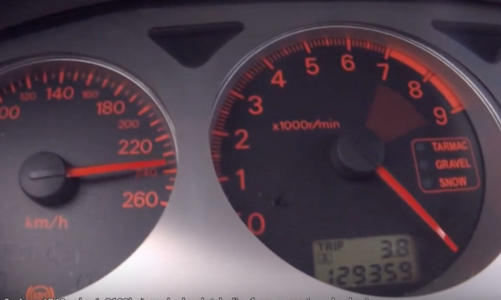 En bil med en hastighetsmätare. (AI text)