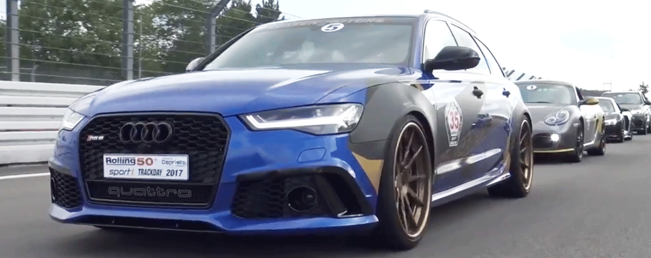 Audi RS3 gentemot Audi (AI text)