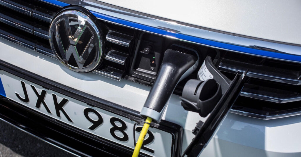En Volkswagen e-utegångare. (AI text)
