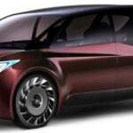 Toyotakonceptet Fine-Comfort Ride visas i dagarna på Tokyo Motor Show. Bilen står på luftlösa däck.