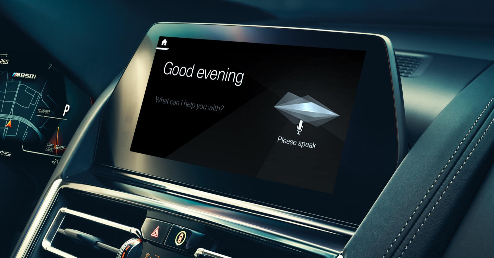 BMW X5 är en lyxig bil med en beröringsskärm. (AI text)