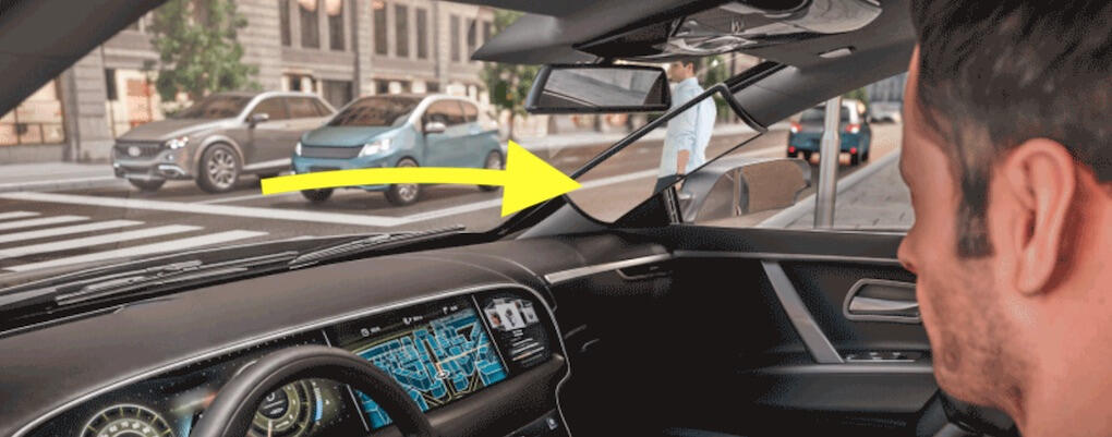 OLED-skärmen är bara några millimeter tjock och böjbar.